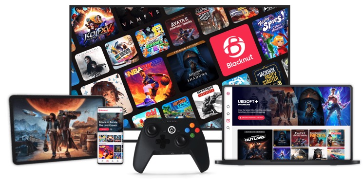 blacknut cloud gaming computer, mobile and tablet